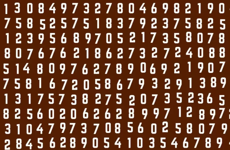 Illusione ottica: se hai una vista 50/50 trova il numero 852 in 10 secondi