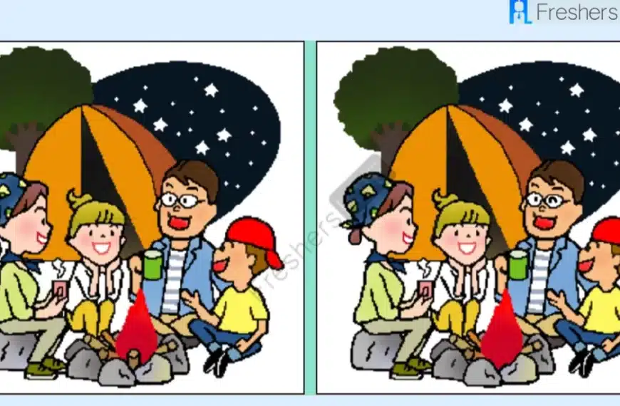Individua 3 differenze tra le immagini del campeggio in 9 secondi!