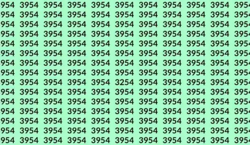 Test di capacità di osservazione: se avete gli occhi dell’aquila, trovate il numero 3254 tra 3954 in 6 secondi?
