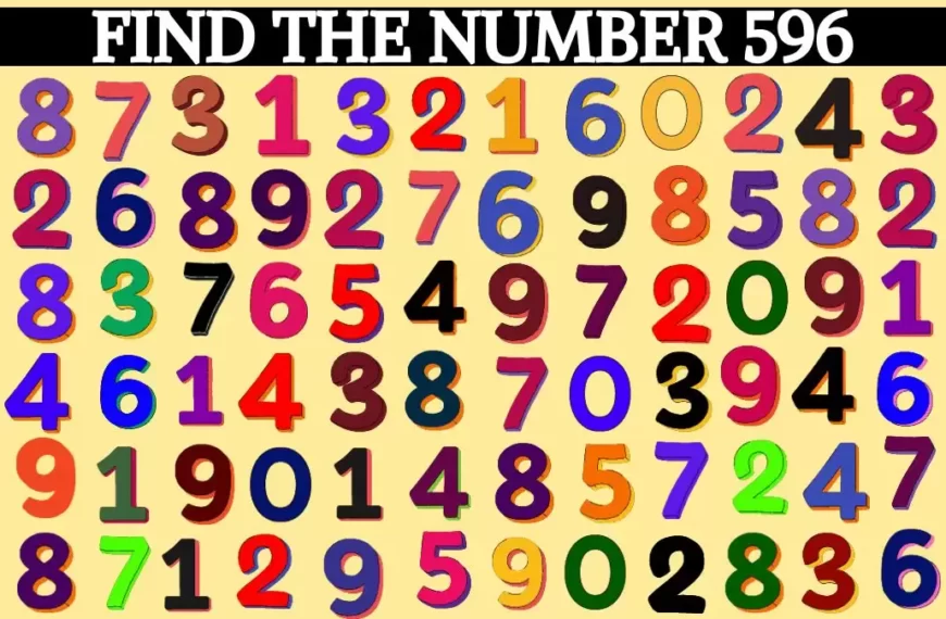 Test di riflessione: Riesci a individuare il numero nascosto 596 in meno di 14 secondi?