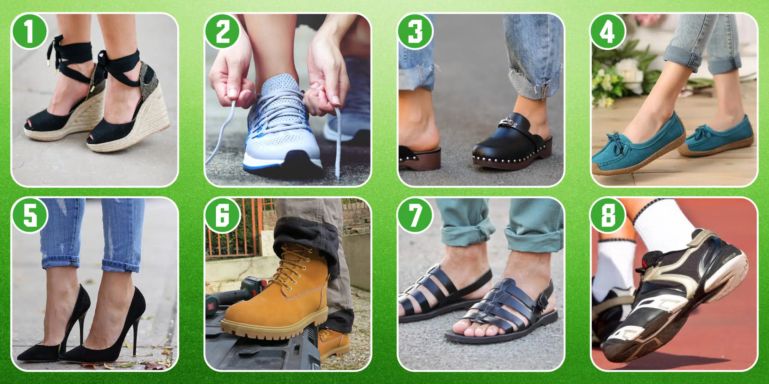Test della personalità: Scegli una scarpa tra quelle presentate e ti sveleremo la tua personalità.
