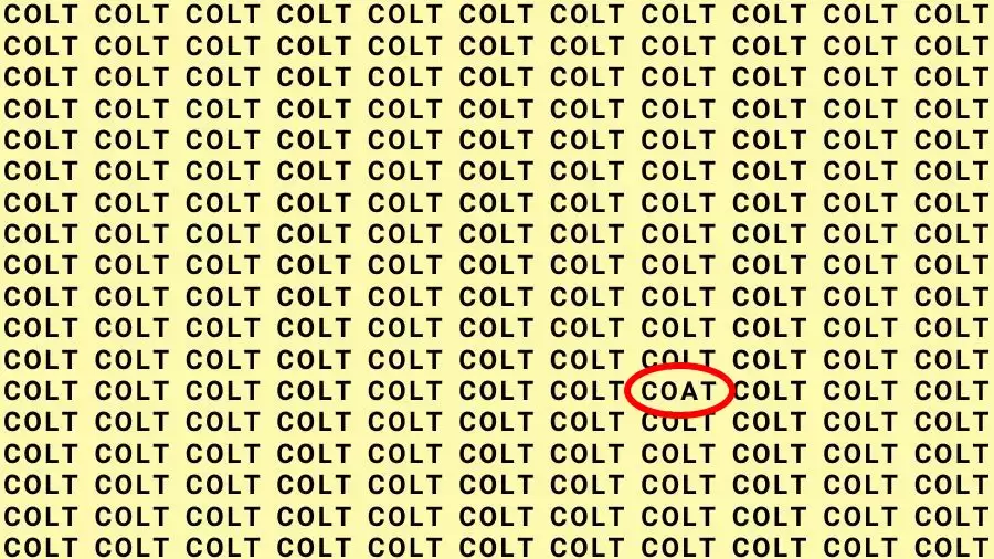 Test di illusione ottica del cervello: se hai gli occhi dell'aquila, trova la parola Colt in 15 secondi