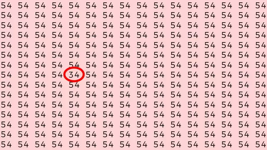 Test di illusione ottica del cervello: se avete occhi acuti, trovate il 34° numero su 54 in 6 secondi?