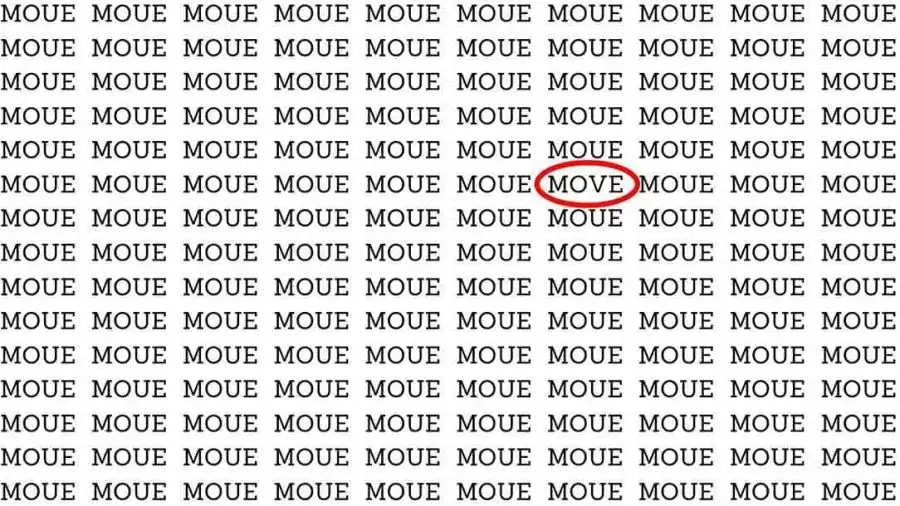 Test di capacità di osservazione: se hai occhi d'aquila, trova la parola movimento in Moue entro 15 secondi