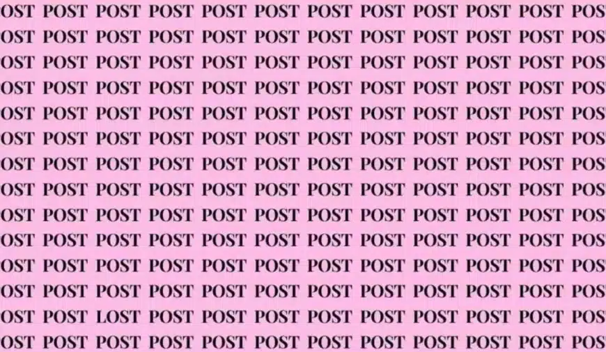 Test di abilità di osservazione: se hai gli occhi dell’aquila, trova la parola persa tra i post in 7 secondi.