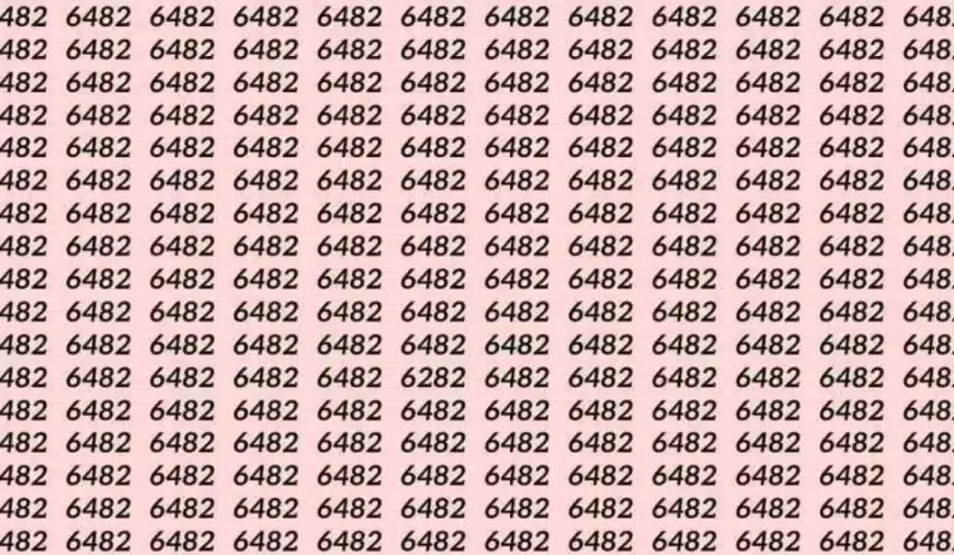 Test di capacità di osservazione: se avete gli occhi dell’aquila, trovate il numero 6282 tra 6482 in 6 secondi?