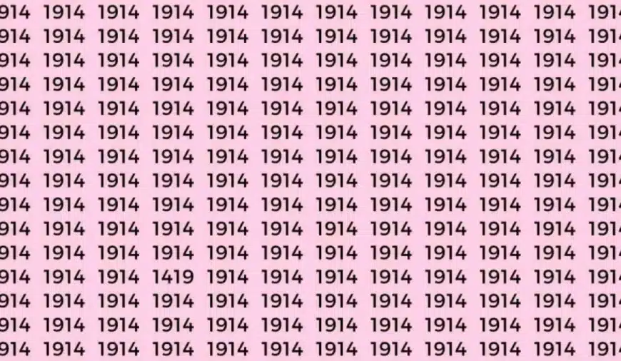 Test di illusione ottica del cervello: se hai gli occhi acuti trovi il numero 1419 tra 1914 in 7 secondi?