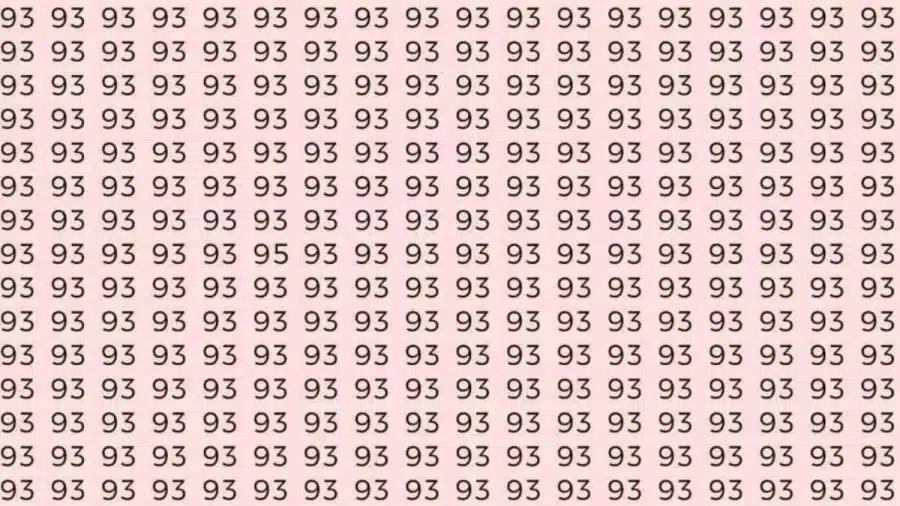 Test di illusione ottica: Se hai la vista acuta, riesci a trovare il numero 95 tra 93 in 8 secondi?