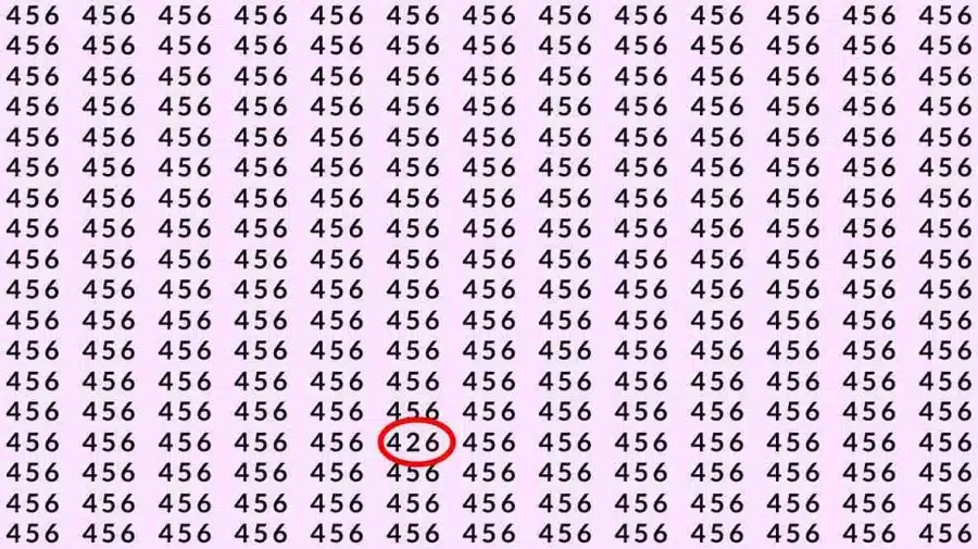 Sfida di illusione ottica: se avete occhi d'aquila, trovate il numero 426 da 456 in 9 secondi?