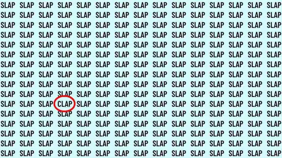 Test di capacità di osservazione: Se hai un occhio d'aquila, trova la parola Clap in Slap entro 10 secondi. Prova di abilità di osservazione: Se hai occhi d'aquila, trova la parola Clap in Slap entro 10 secondi.
