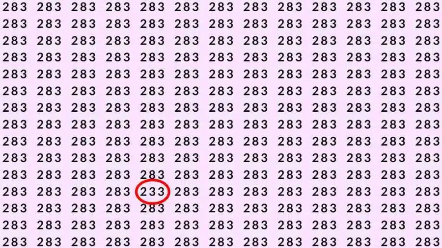 Test di osservazione: Se avete occhi d'aquila, riuscite a trovare 233 su 283 in 9 secondi? Test di osservazione: Se hai occhi d'aquila, riesci a trovare 233 su 283 in 9 secondi?