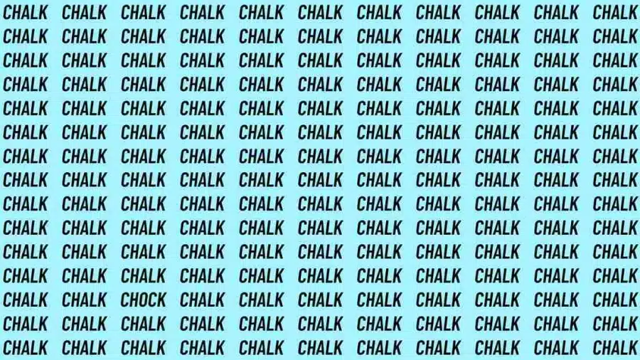 Test di illusione ottica: se hai un occhio d'aquila, trova la parola blocco nel gesso in 15 secondi