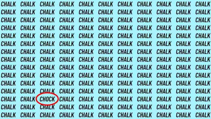 Test di illusione ottica: se hai un occhio d'aquila, trova la parola blocco nel gesso in 15 secondi