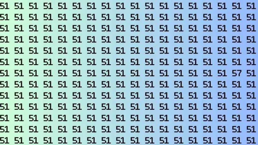 Test di osservazione: Se avete un occhio d'aquila, trovate il 57° di 51 numeri in 15 secondi Test di osservazione: se avete occhi d'aquila, trovate il 57° di 51 numeri in 15 secondi