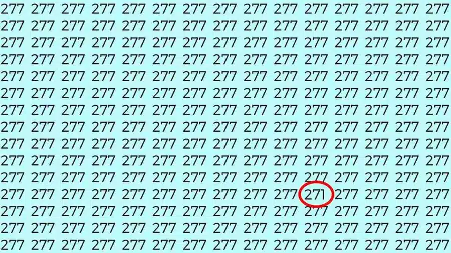 Test di illusione ottica: Riesci a trovare 271 su 277 in 8 secondi?