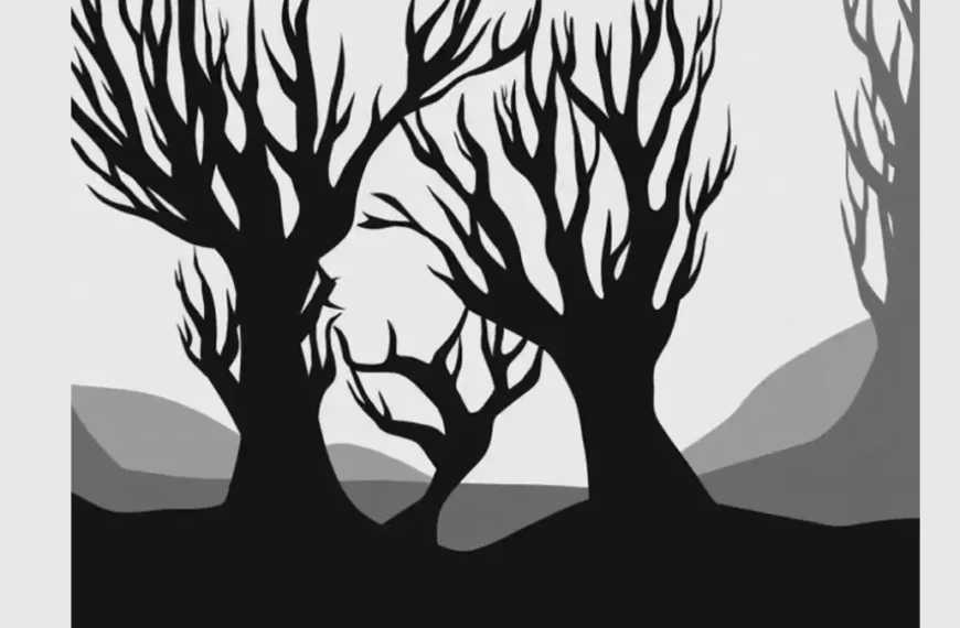 Non sono solo alberi. Guardate attentamente per trovare il volto nascosto in questa immagine