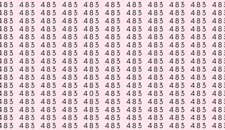 Riesci a individuare 403 tra 483 in 15 secondi? Spiegazione e soluzione dell’illusione ottica