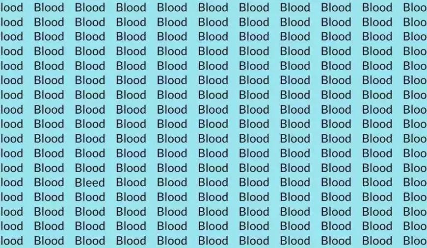 Test di illusione ottica: se hai gli occhi di un’aquila, trovi la parola “sanguinare” tra le parole “sangue” in 10 secondi?