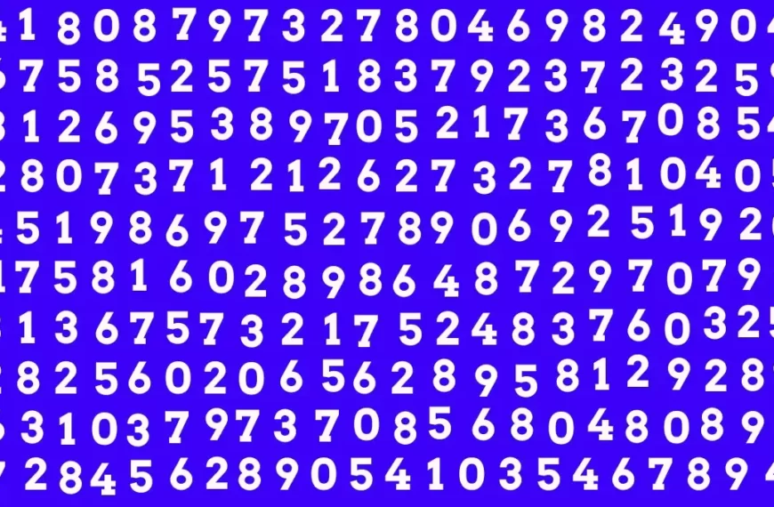 Test visivo dell’illusione ottica: se avete gli occhi di un falco, trovate il numero 8445 in 10 secondi