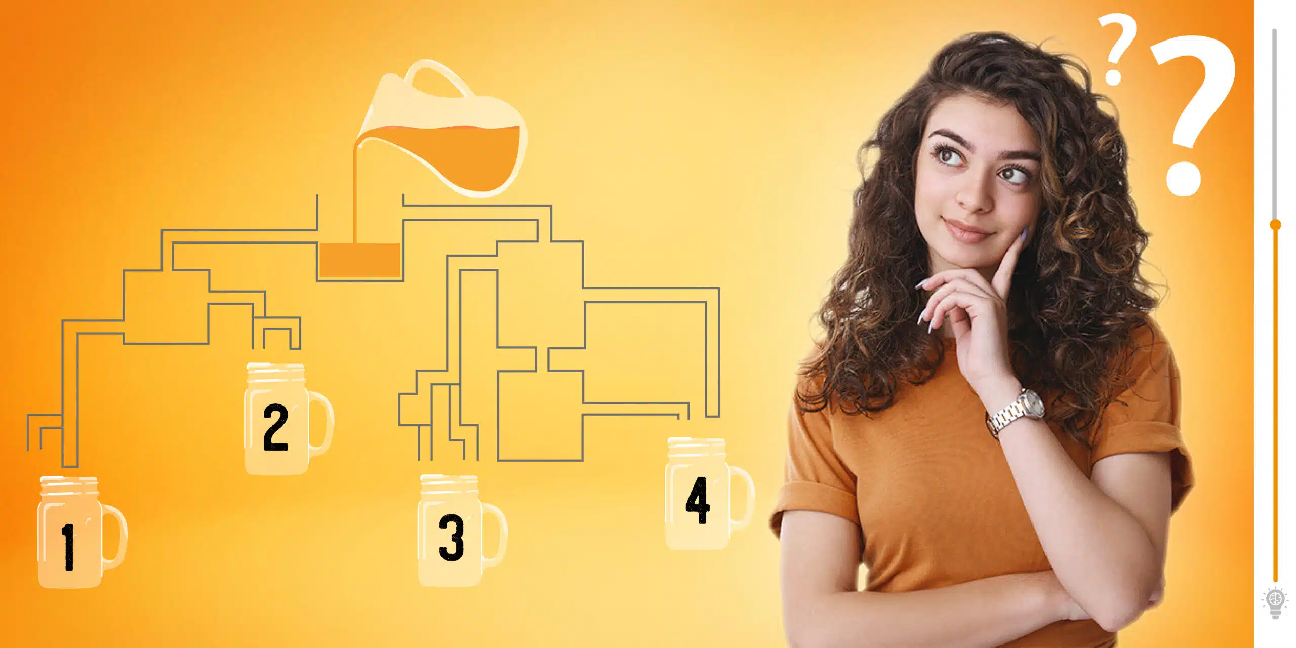 Test di logica: misura il tuo QI e scopri quale bicchiere verrà riempito per primo!