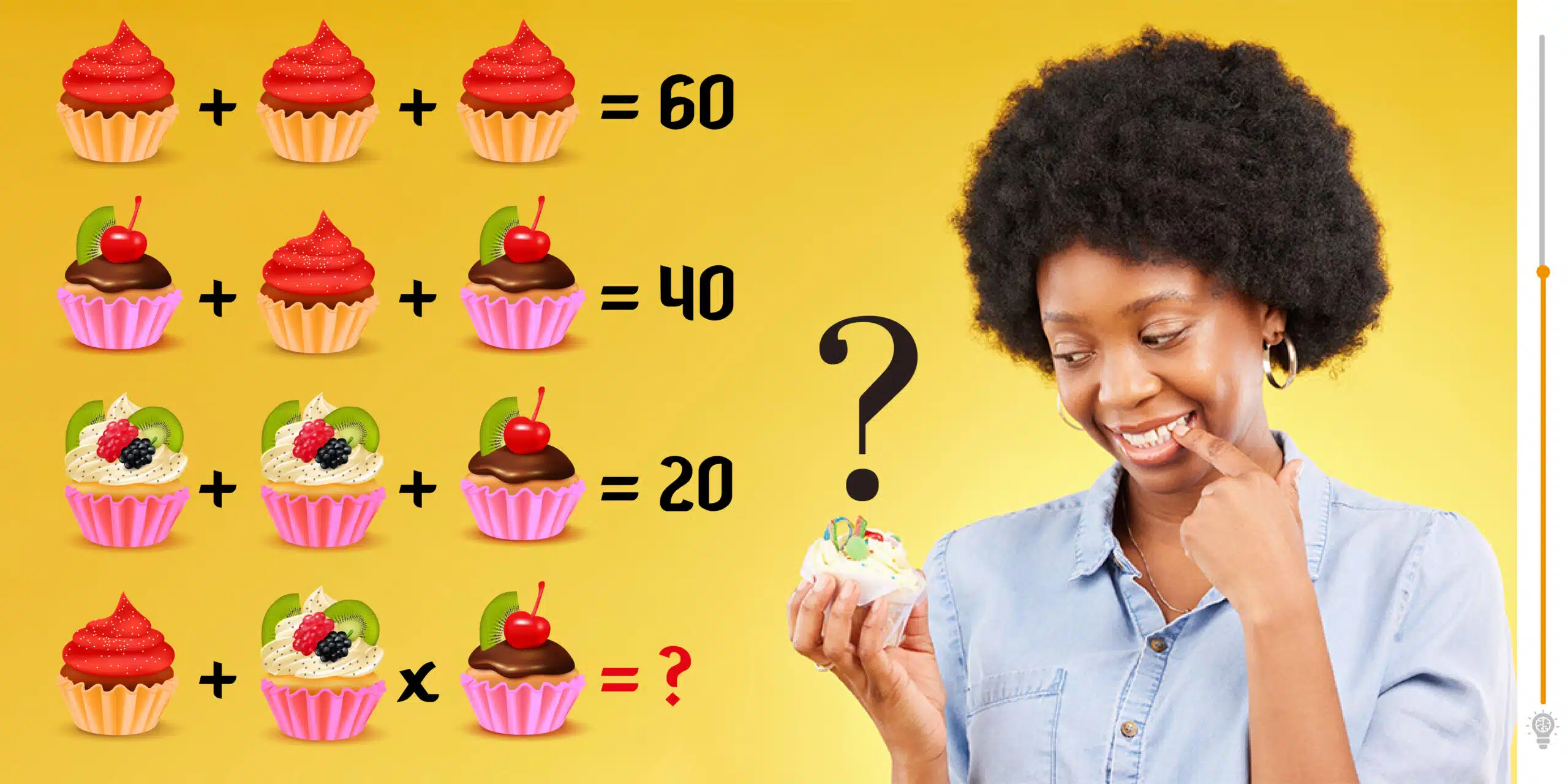 Test matematico: sviluppa le tue capacità intellettuali trovando il valore di ogni dolcetto.