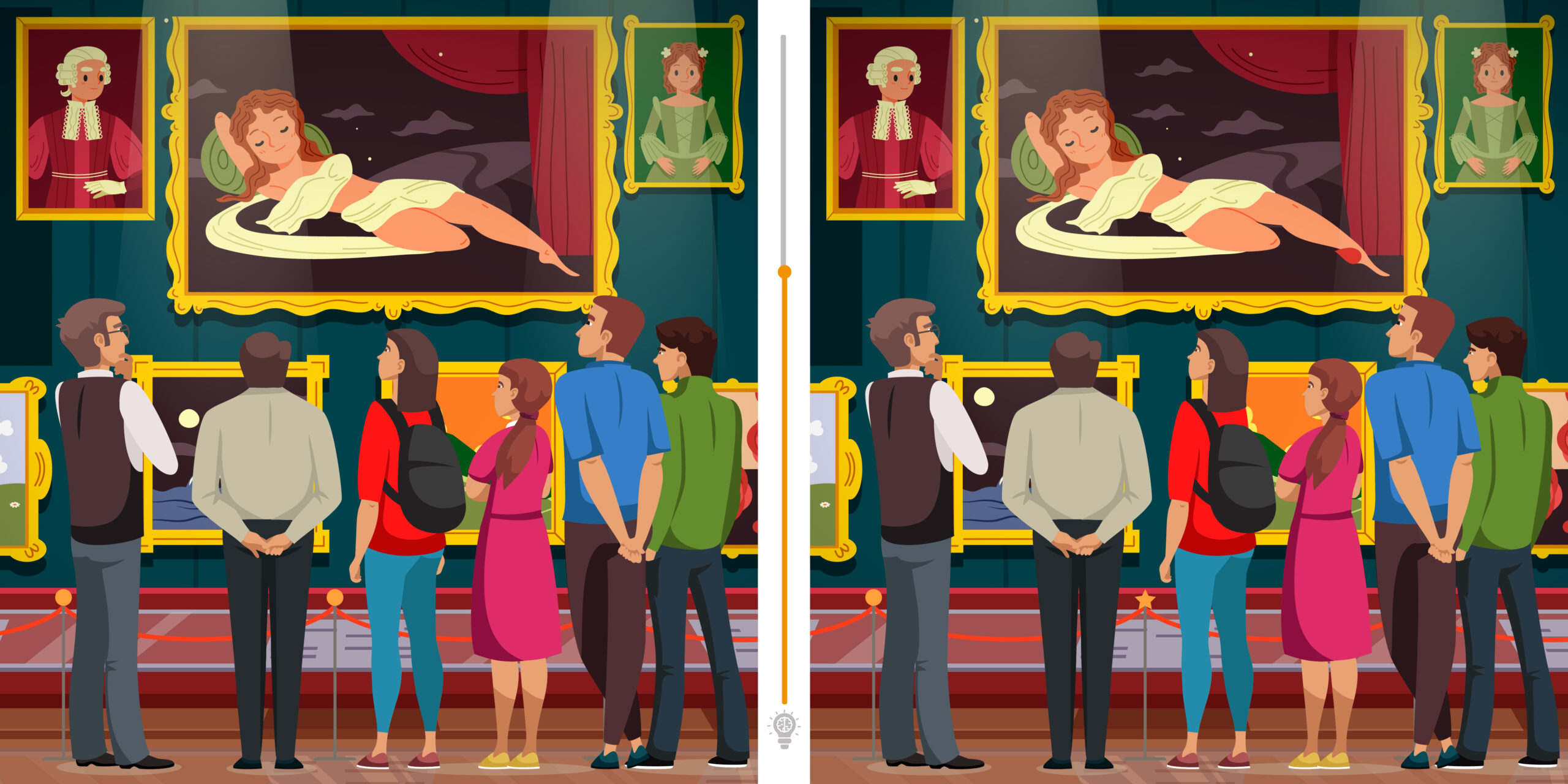 Sfida visiva: scoprite le 12 differenze nascoste in questa galleria d'arte in meno di 60 secondi!