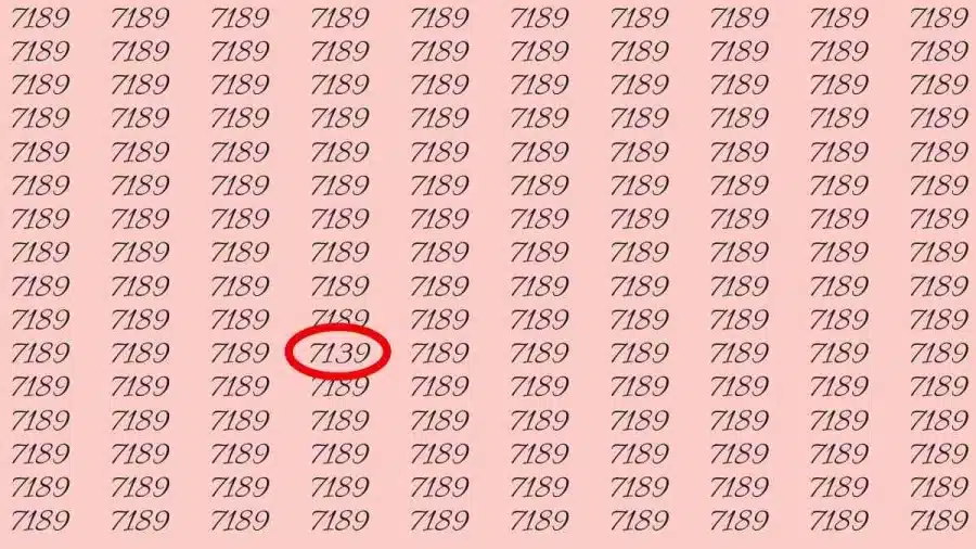 Illusione ottica: se avete occhi d'aquila, trovate 7139 su 7189 in 5 secondi? Illusione ottica: se hai occhi d'aquila, trovi 7139 su 7189 in 5 secondi?