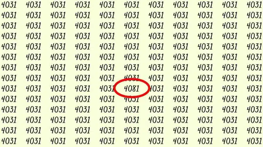 Riesci a trovare 4081 su 4031 in 5 secondi? Illusioni ottiche Spiegazioni e soluzioni Riesci a trovare 4081 su 4031 in 5 secondi? Illusioni ottiche Spiegazioni e soluzioni