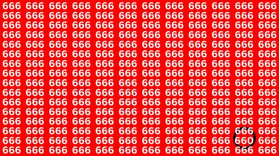Test di osservazione: Se hai occhi d'aquila, trova il numero 660 da 666 in 15 secondi.