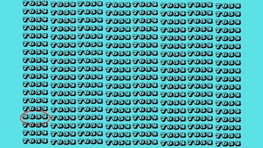 Riesci a trovare 4654 su 7654 in 10 secondi? Illusioni ottiche Spiegazioni e soluzioni