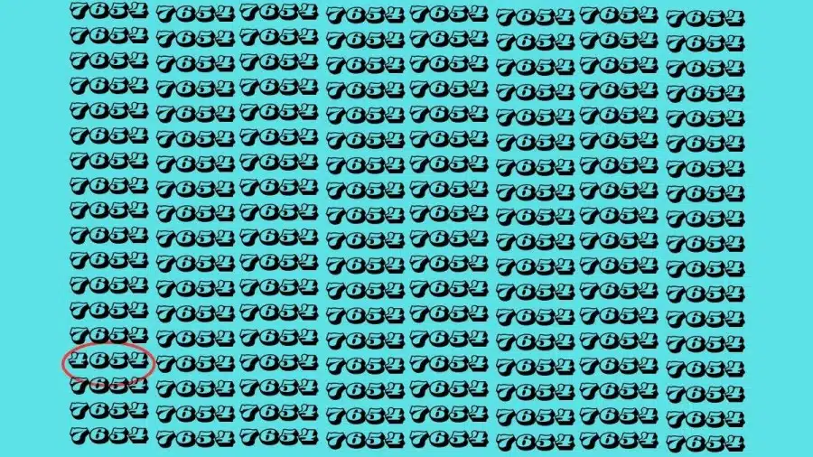 Riesci a trovare 4654 su 7654 in 10 secondi? Illusioni ottiche Spiegazioni e soluzioni
