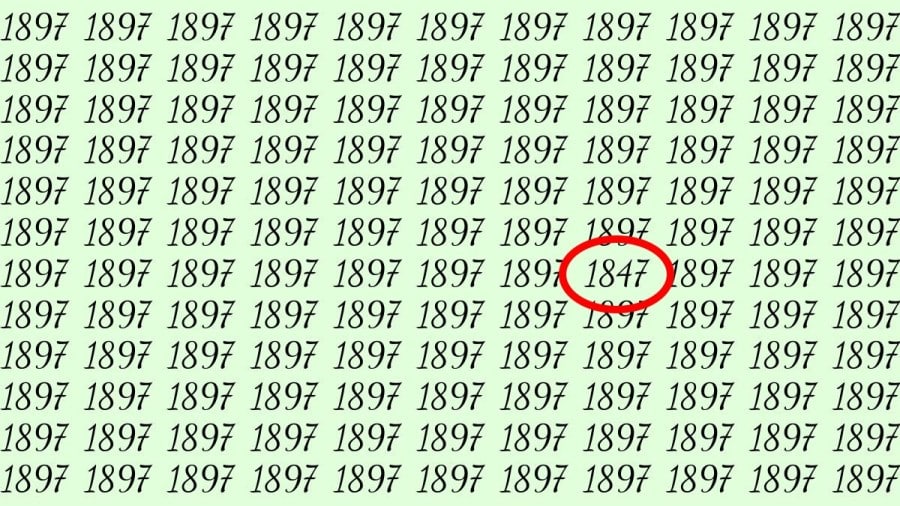 Riesci a trovare 1847 su 1897 in 30 secondi? Illusioni ottiche Spiegazioni e soluzioni