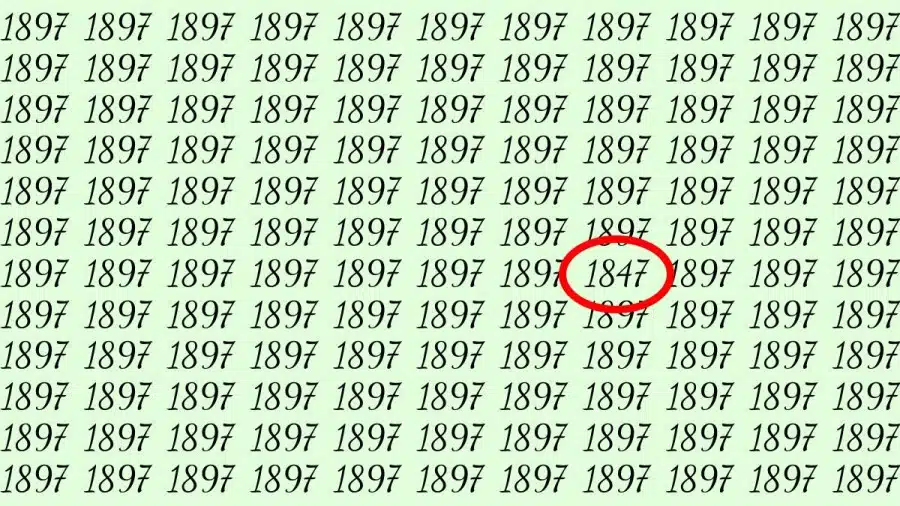 Riesci a trovare 1847 su 1897 in 30 secondi? Illusioni ottiche Spiegazioni e soluzioni