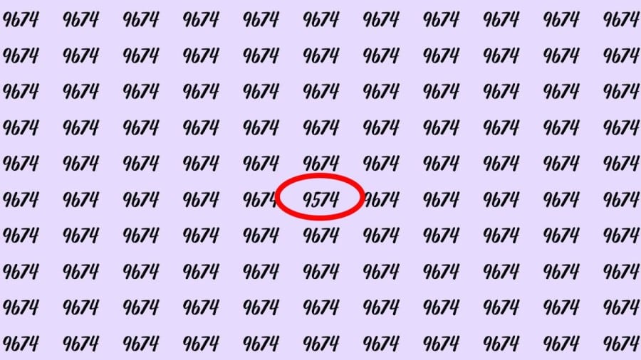 Riesci a trovare 9574 da 9674 in 30 secondi? Illusioni ottiche Spiegazioni e soluzioni