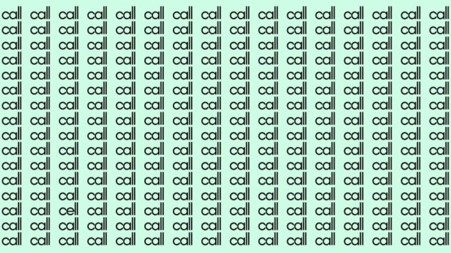 Test di osservazione: Se hai occhi d'aquila, trova la cella di parola in Call in 20 secondi.
