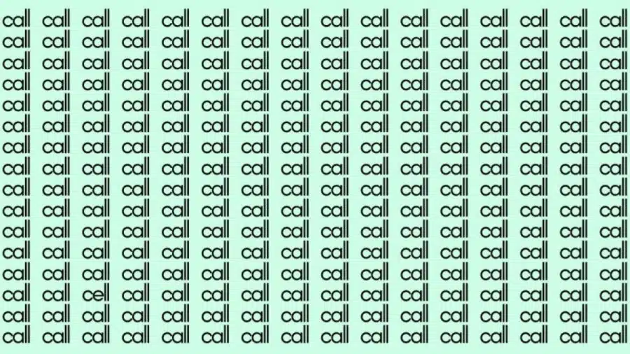 Test di osservazione: Se hai occhi d'aquila, trova la cella di parola in Call in 20 secondi.