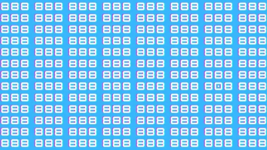 Test di capacità di osservazione: Riesci a trovare il numero 808 da 888 in 10 secondi?
