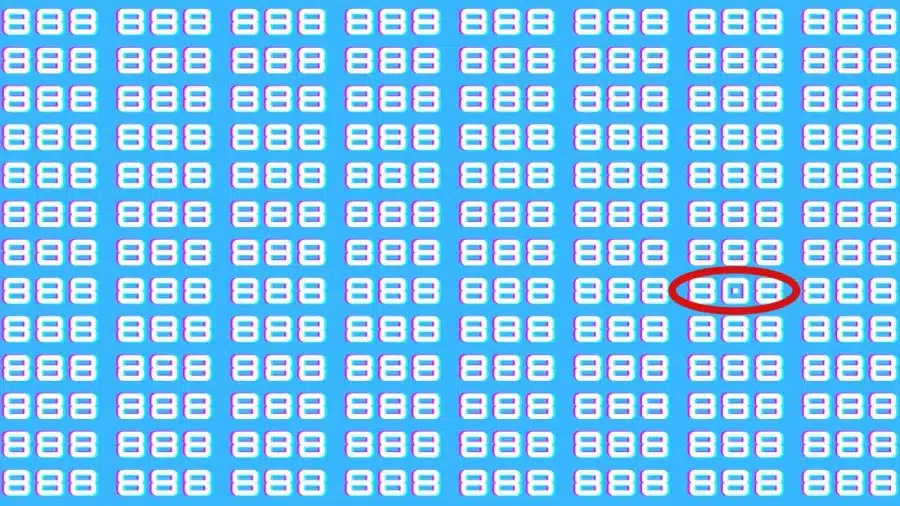 Test di capacità di osservazione: Riesci a trovare il numero 808 da 888 in 10 secondi?
