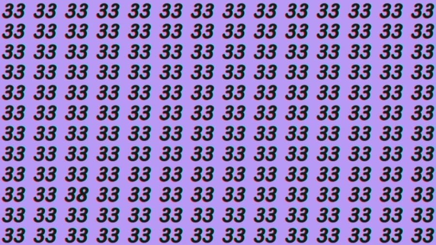 Test di capacità di osservazione: Riesci a trovare il numero 38 tra 33 in 10 secondi?