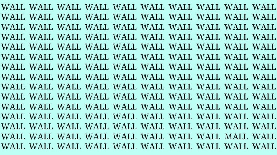 Illusione ottica: Se hai occhi d'aquila, puoi trovare il Word Mall nel muro in 20 secondi