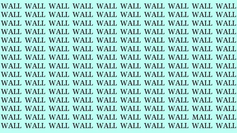 Illusione ottica: Se hai occhi d'aquila, puoi trovare il Word Mall nel muro in 20 secondi