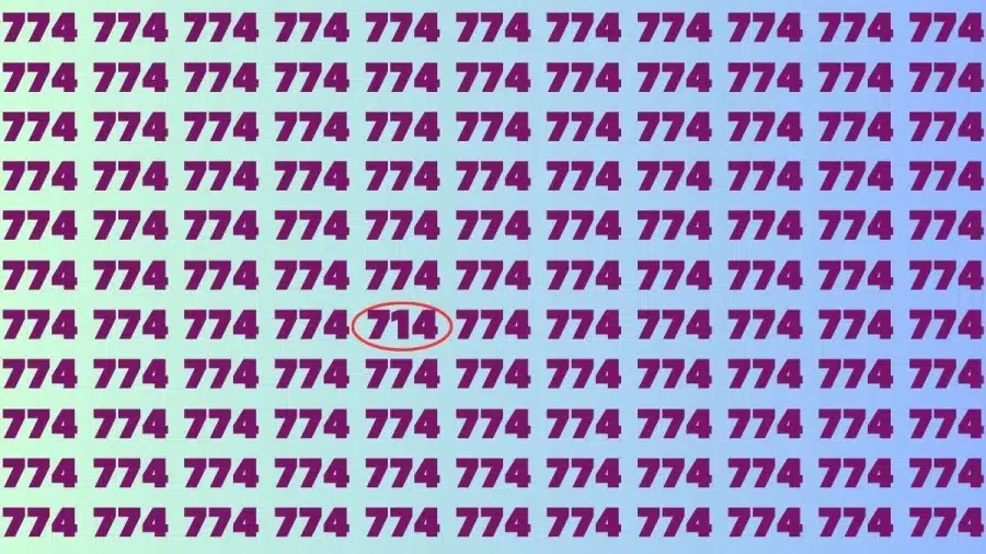 Test di osservazione: se hai occhi d'aquila, trova il numero 714 da 774 in 20 secondi