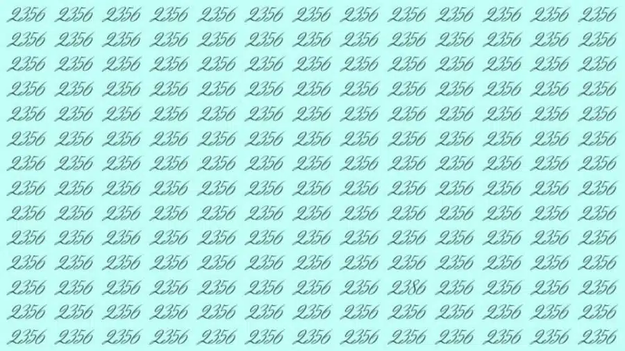 Test di capacità di osservazione: Riesci a trovare il numero 2356 tra 2386 in 10 secondi?