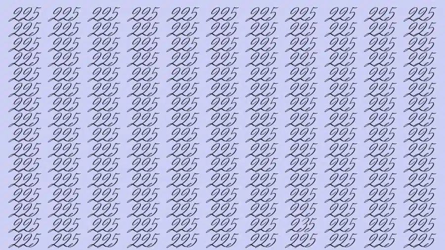 Test di capacità di osservazione: Riesci a trovare il numero 235 da 225 in 8 secondi?