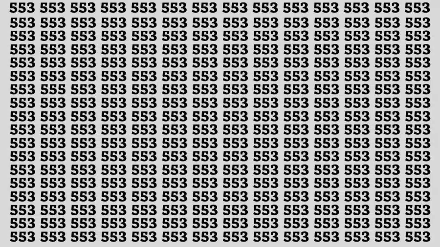 Illusione ottica: Se hai occhi acuti, trova il numero 555 da 553 in 15 secondi