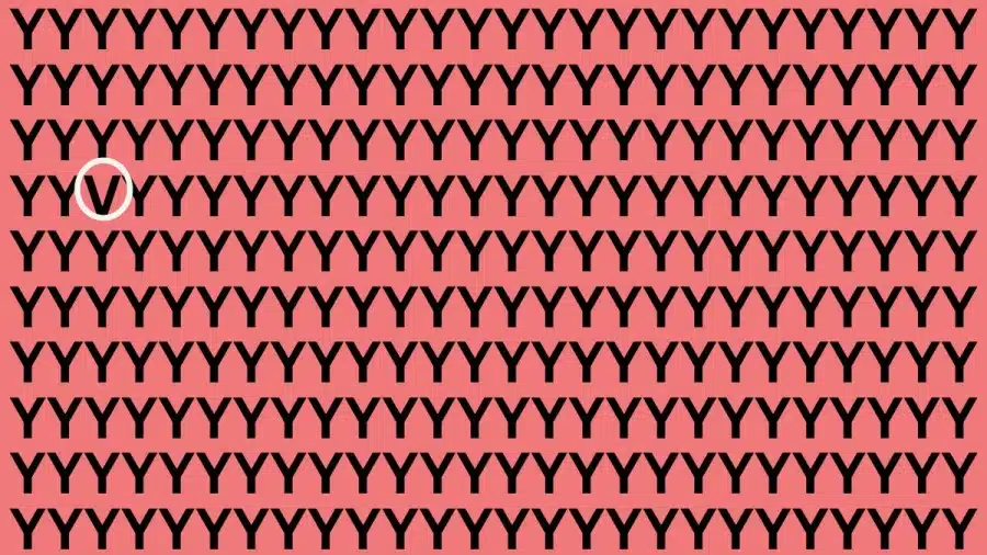 Illusione ottica: Se hai gli occhi acuti, trova la lettera V in Y entro 30 secondi
