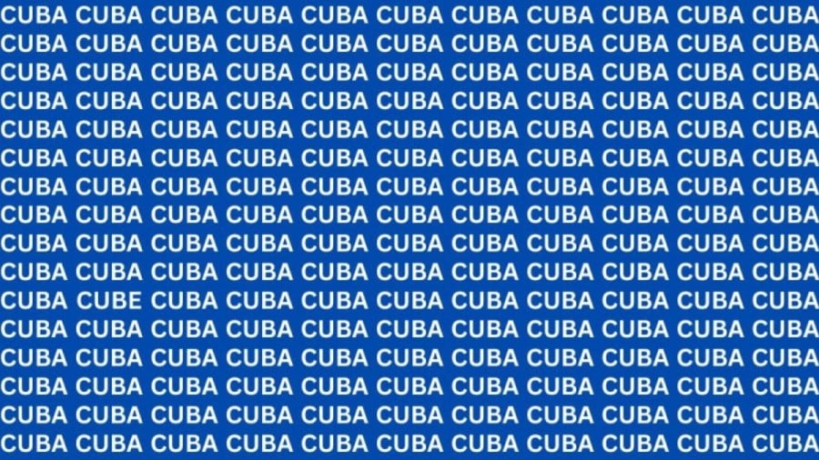 Illusione ottica: Se avete occhi d'aquila, trovate la parola CUBO in CUBA in 15 secondi?