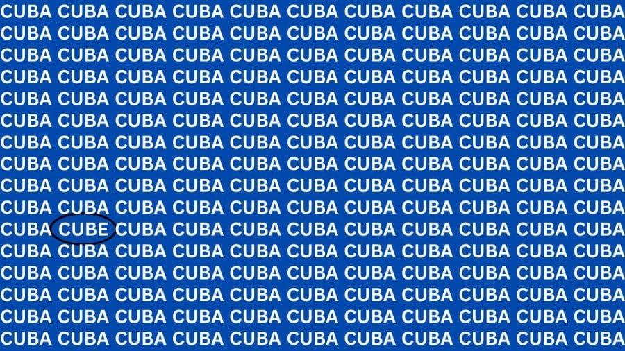 Illusione ottica: Se avete occhi d'aquila, trovate la parola CUBO in CUBA in 15 secondi?