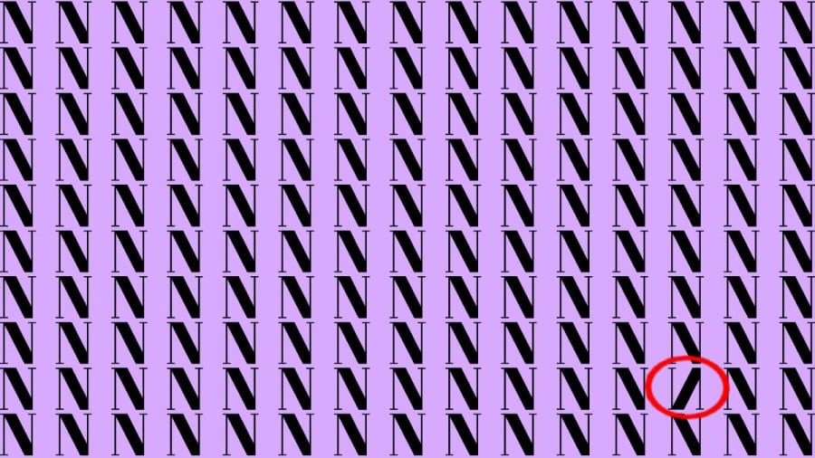 Illusione ottica: Se hai l'occhio dell'aquila, trova la N rovesciata nell'immagine entro 20 secondi.
