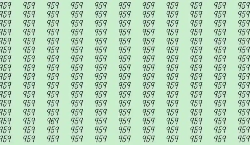 Illusione ottica: Se hai occhi acuti trovi 969 tra 959 in 10 secondi?